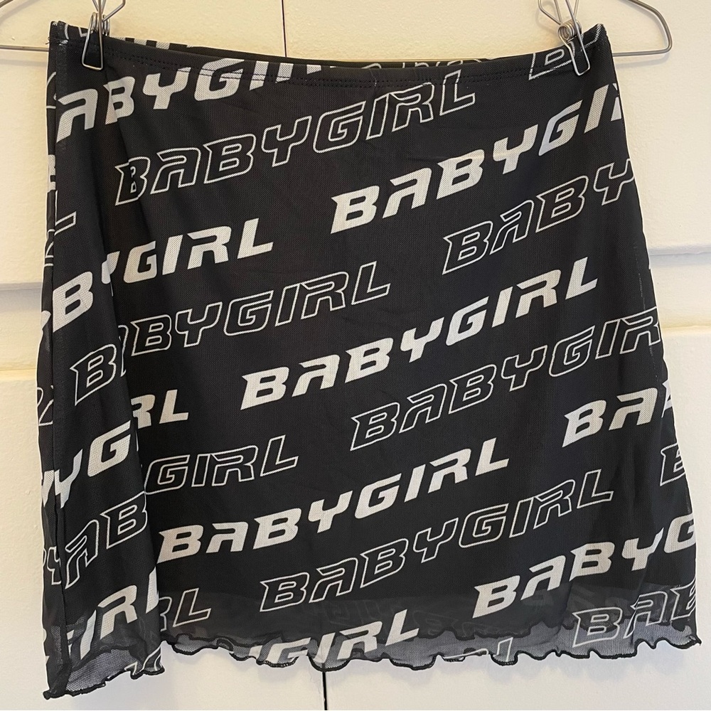 NWT Current Mood Babygirl Mesh Mini Skirt